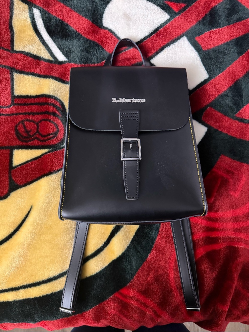 Dr. Martens Black Leather Backpack